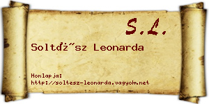 Soltész Leonarda névjegykártya